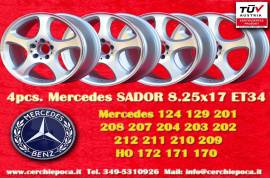 4 pz. cerchi Mercedes Sator 8.25x17 ET34 124 129 2