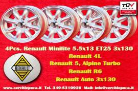 4 pz. cerchi Renault Minilite 5.5x13 ET25 R4, R5, 