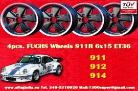 4 pz. cerchi Porsche Fuchs 6x15 ET36 356 C SC, 911