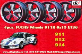 4 pz. cerchi Porsche Fuchs 6x15 ET36 356 C SC, 911