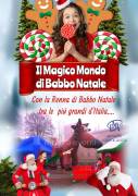 SUPER VILLAGGIO DI BABBO NATALE–SCIVOLO GONFIABILE CASETTA DI BABBO NATALE-GRANDE SFERA SCENOGRAFICA