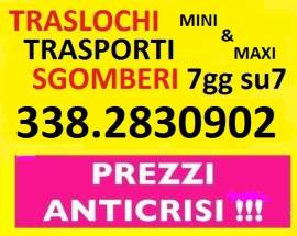 ROMA TRASPORTI TRASLOCHI E SGOMBERI A PREZZI MODICI 7GG SU7