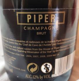 CHAMPAGNE PIPER HEIDSIECK CONFEZIONE PLASTICA.