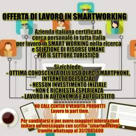 SMART WORKING SETTORE RISORSE UMANE - LAVORO DA CASA IN REMOTO (Tutta Italia)