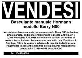 Basculante manuale Hormann modello Berry N80