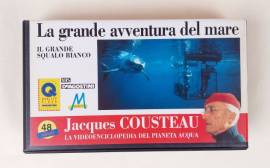 VIDEOCASSETTA VHS LA GRANDE AVVENTURA DEL MARE-IL GRANDE SQUALO BIANCO DI JACQUES COUSTEAU