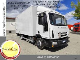 IVECO EUROCARGO 75 E 18 – 2014 – CASSONE FURGONATO CON PORTA LATERALE E SPONDA POSTERIORE CARICATRIC