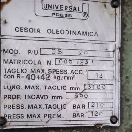 CESOIA UNIVERSAL PRESS  3100 X 13 IDRAULICA 