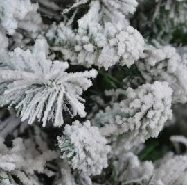 Albero di Natale Innevato 210 Super Folto Pino Slim Bianco Salvaspazio S.Moritz