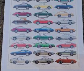 POSTER PORSCHE VARI MODELLI