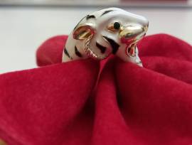 ANELLO TIGRE IN ARGENTO PLACCATO ORO 18K, IMPORTANTE: LEGGERE BENE LA DESCRIZIONE