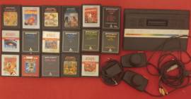 ATARI 2600 CONSOLLE VIDEOGIOCHI '80 VINTAGE + 17 GIOCHI ORIGINALI