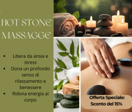 MASSAGGGIO con pietre calde-hot stone massagge