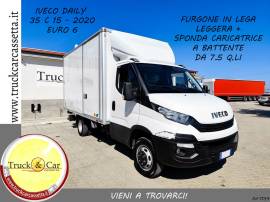 RIF.1154 IVECO DAILY 35C15–2020–FURGONE IN LEGA LEGGERA+SPONDA CARICATRICE A BATTENTE DA 7.5 Q.LI-€6