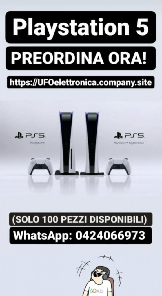 PlayStation 5 disponibile solo 100