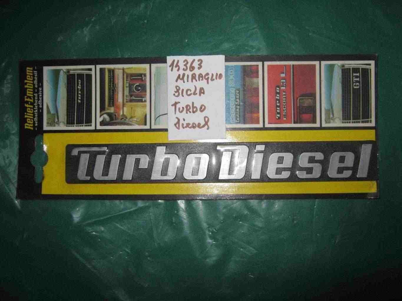 Fregio adesivo nuovo  turbo diesel 