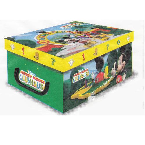 Stock 5 scatole per la casa mini box Mickey Mouse Clubhouse – 32x23x14cm – Topolino, Pippo, Paperino