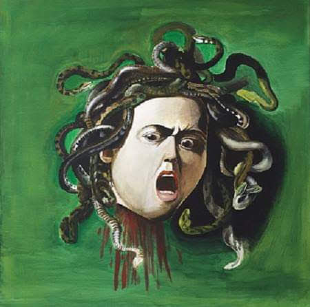  Medusa- quadro a olio su tela- 100x100 cm 