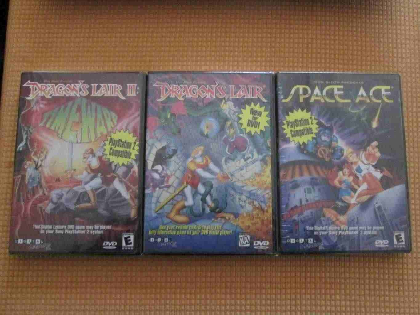 DRAGON'S LAIR 1 + 2 +SPACE ACE dvd game nuovo
