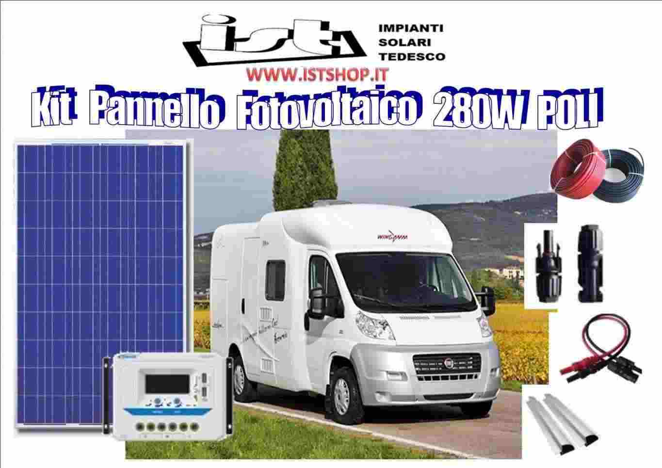 Pannello Fotovoltaico 280W policristallino kit completo