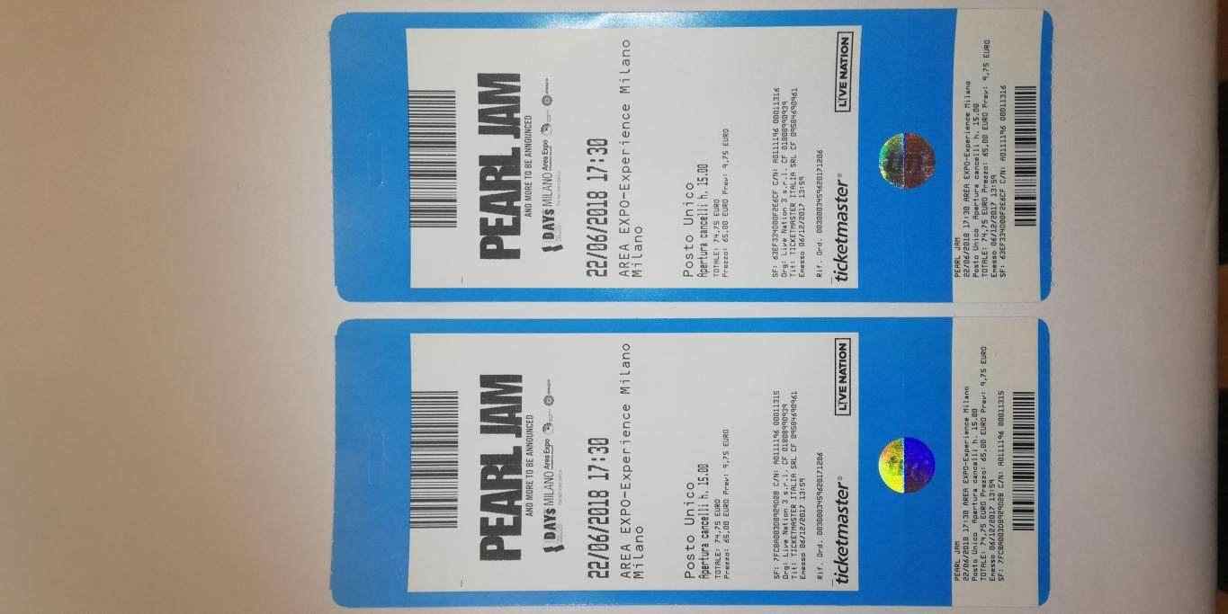 biglietti concerto Pearl Jam Milano 22 giugno